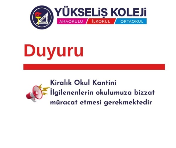 KİRALIK OKUL KANTİNİ